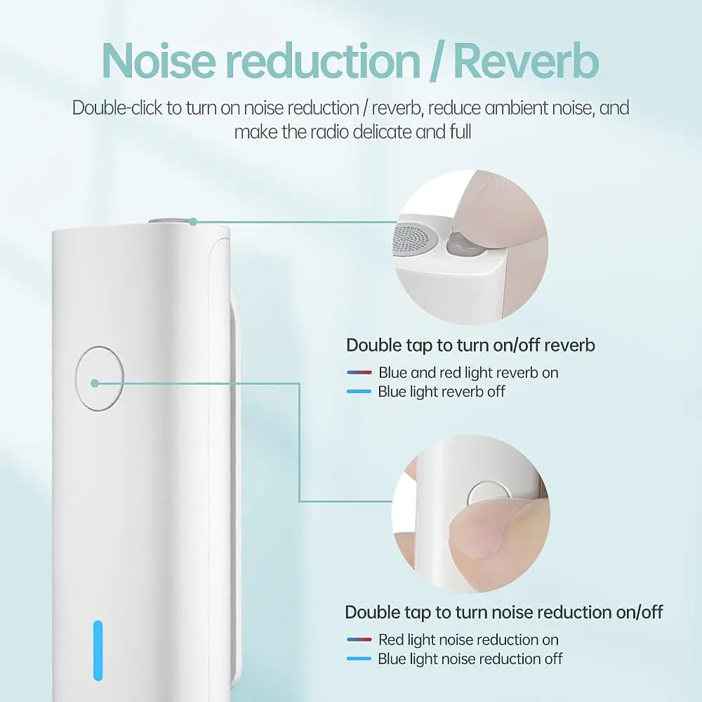 ميكروفون وايرليس لينز جو ، مدى توصيل يصل إلى 100 متر ، منفذ Type C ، الوان متعددة ، 518C