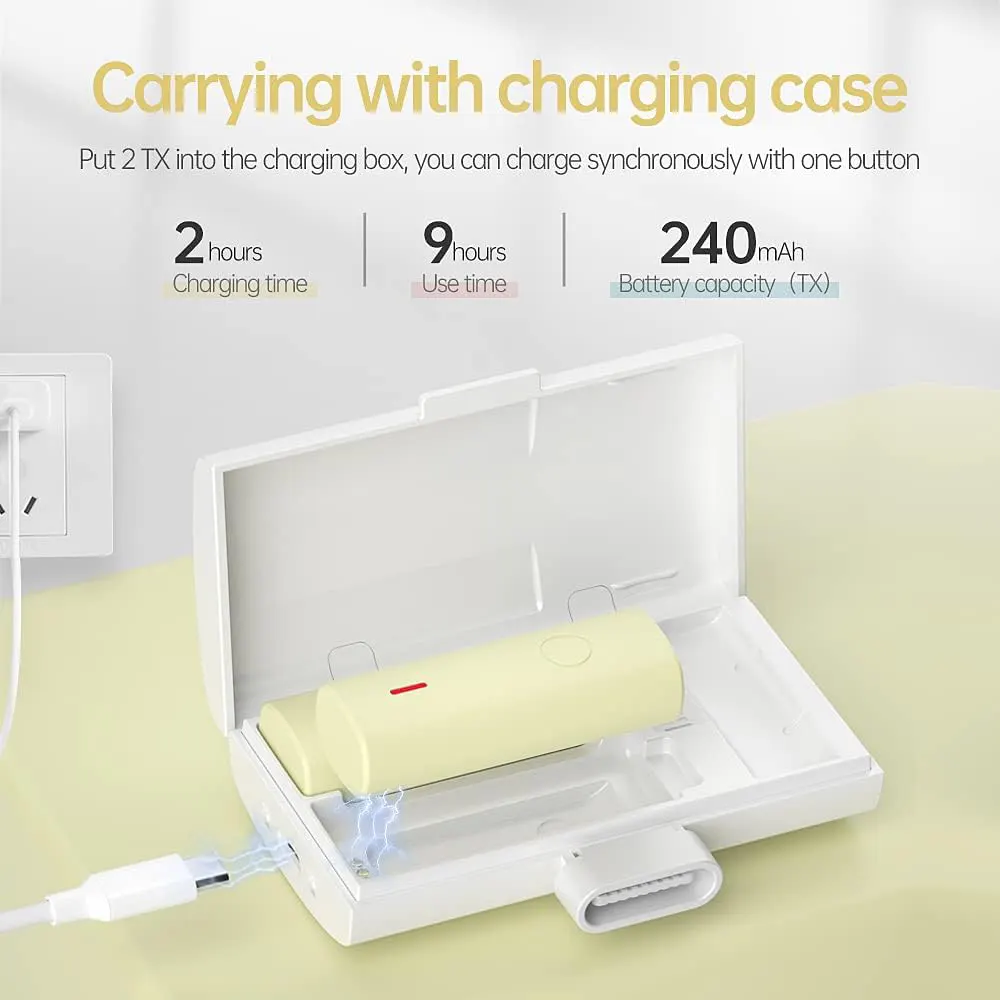 Lens Go Wireless Microphone, 100m Connection Range, Type C Port, Multi-Color, 518C