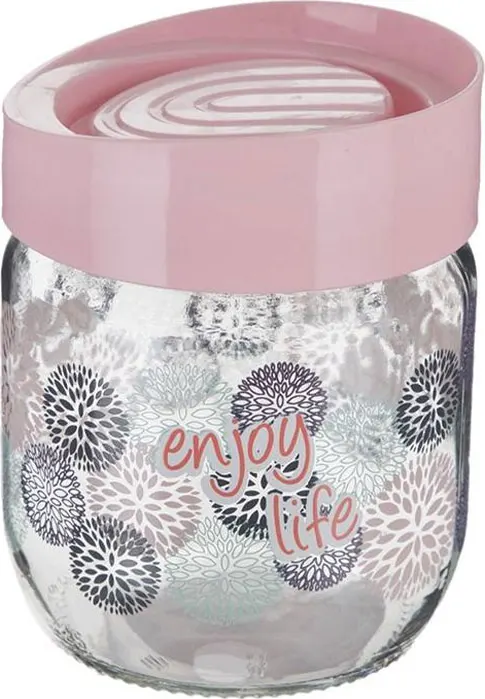 برطمان زجاج مزخرف بغطاء لف من تيتيز،425 مل،ألوان متعددة،KC-532