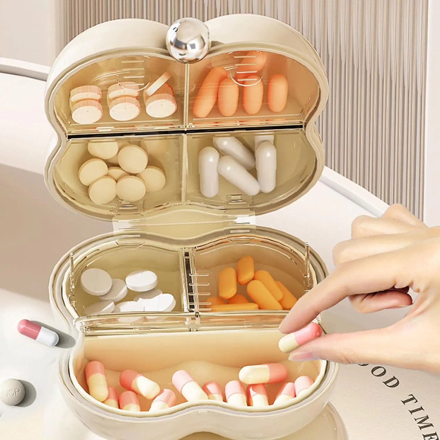 منظم ادوية بابلز ، الوان متعددة ،051-4