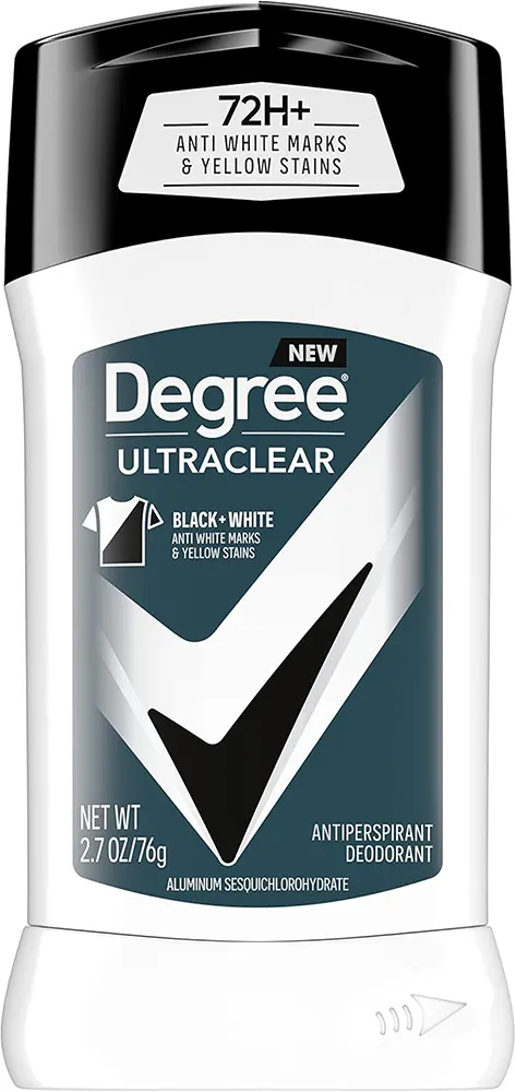Degree Ultra Clear Black+White Antiperspirant Deodorant 72H Stick, 76G