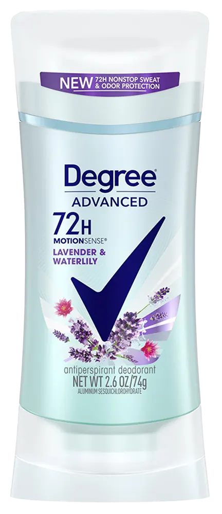 Degree Advanced Motionsense Antiperspirant Deodorant Lavender And Waterlily For Women 72H, 74 G
