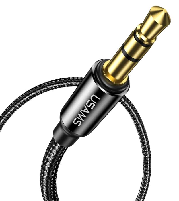 كابل صوت بزاوية قائمة يوسامز ، 3.5 مم إلى 3.5 مم ، اسود ، SJ557YP01