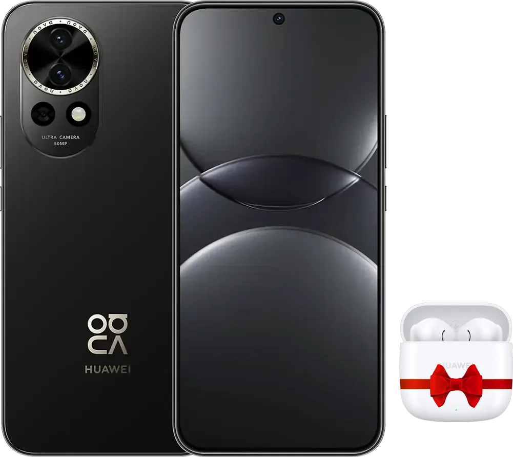 Huawei Nova 13 Dual SIM Mobile, 256GB Memory, 12GB RAM, 4G LTE, Black + HUAWEI FreeBuds SE 2 For Free