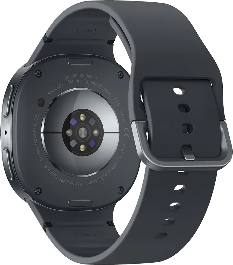 ساعة سامسونج جالاكسي ووتش 8 الذكية، شاشة سوبر أموليد، 44 مم، بلوتوث 5.3، سعة تخزين 32 جيجا، تدعم nfc، مقاومة للماء ip68، جرافيت، SM-L330NDAAMEA