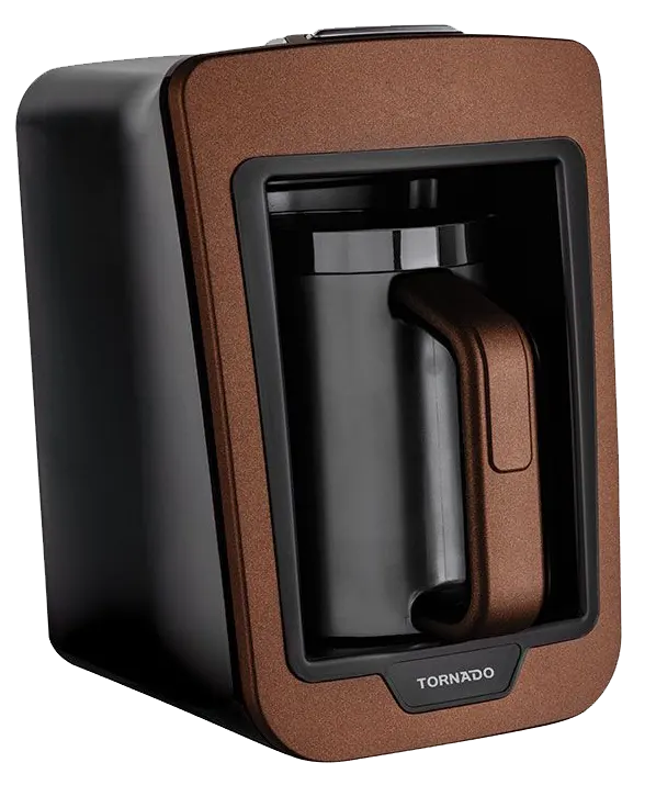 Tornado Automatic Turkish Coffee Maker, 735 Watt, 330 ml Capacity, Black x Brown, TCME-100