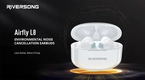 سماعات أذن ايربودز ريفيرسونج ايرفلاي ، بلوتوث 5.3 ، خاصية ENC ،  مقاومة الماء IPX5 ، أبيض ، L8-EA226