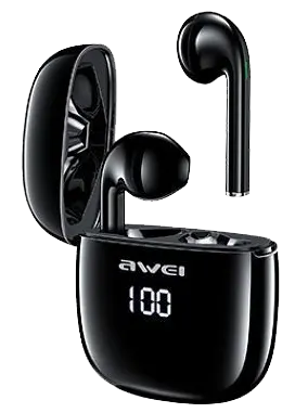 Awei Sport Wireless Earphones, Bluetooth 5.1, IPX6 Waterproof, Black, T280
