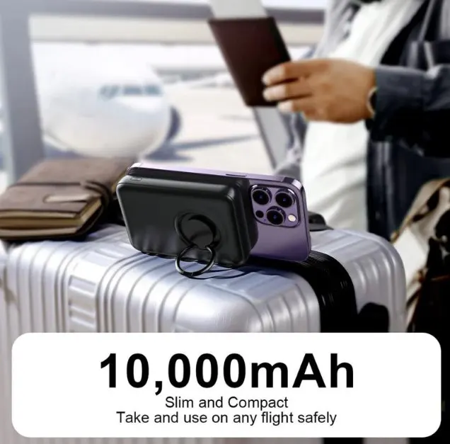 Joyroom Magnetic Power Bank, 20W, 10000mAh, Black, JR-W050