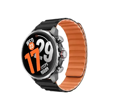 ساعة ذكية كيسليكت kr3، شاشة أموليد 1.5 بوصة، بلوتوث 5.3 ، مقاومة ماء 5ATM، هيكل فضي