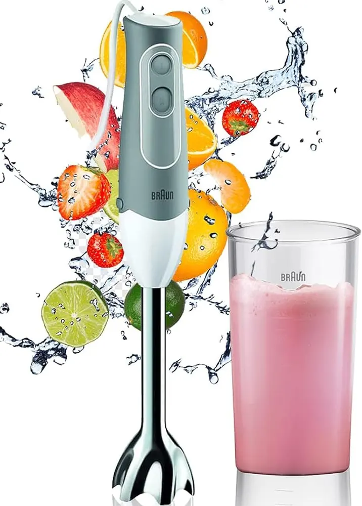 Braun MultiQuick 5 Hand Blender 500 Watt, 600 ml Bowl, White, Model MQ500