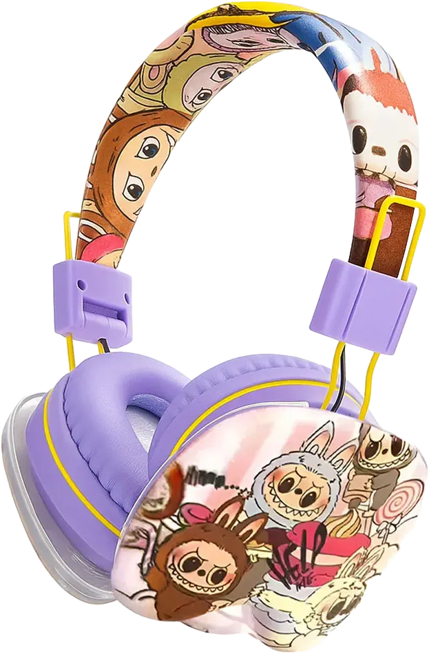 Labubu Shapes Wireless Headphones, Bluetooth 5.3, 3.5mm Audio Port, 18 Hours Playtime, Multiple Colors, AH-906G1