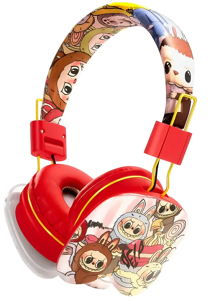 Labubu Shapes Wireless Headphones, Bluetooth 5.3, 3.5mm Audio Port, 18 Hours Playtime, Multiple Colors, AH-906G1