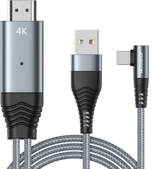 كابل جوي روم ، من Lightning إلى HDMI ، بدقة 4K ، رمادي ،  SY-35L1