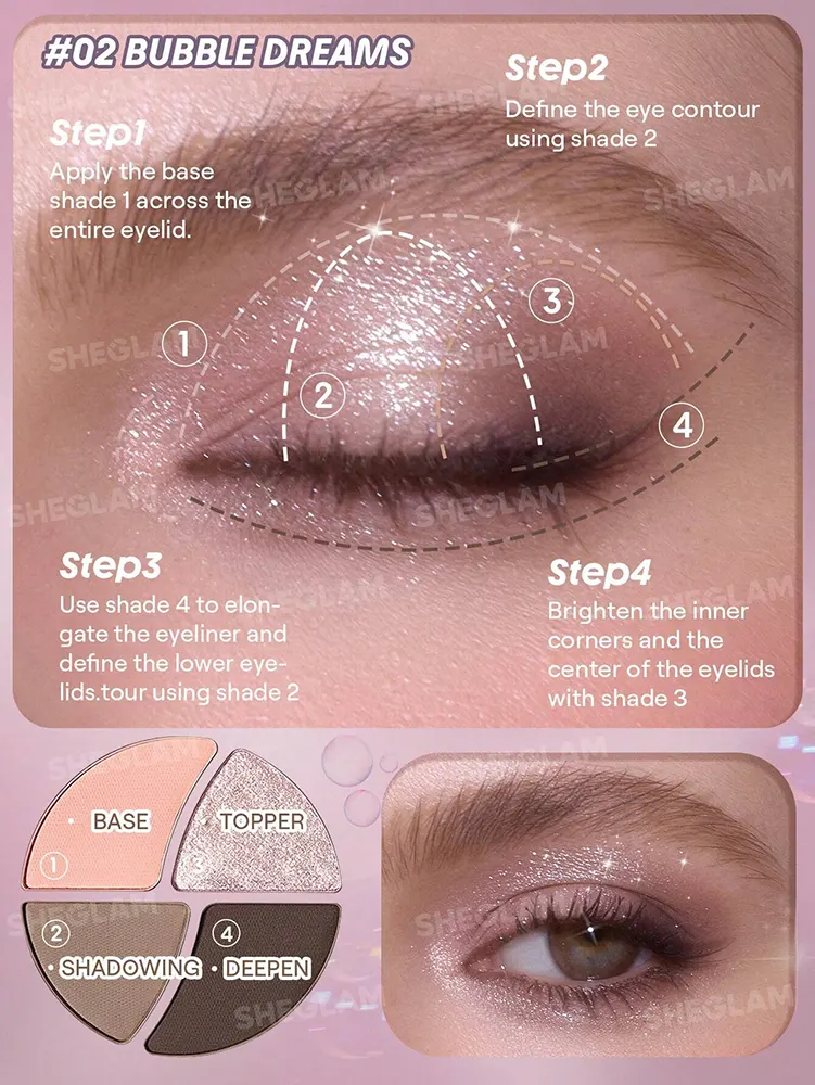 Sheglam Daydreamer Mini Eyeshadow Palette, Bubble Dreams