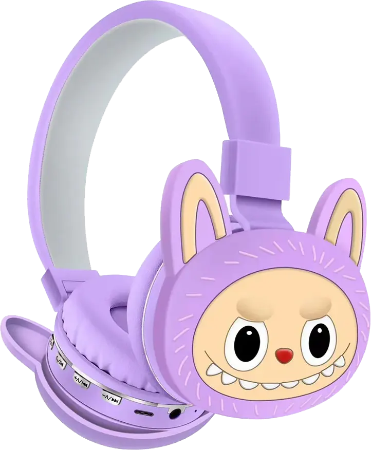 Labubu Shapes Wireless Headphones, Bluetooth 5.3, 3.5mm Audio Port, 15 Hours Playtime, Multiple Colors, AH-806G