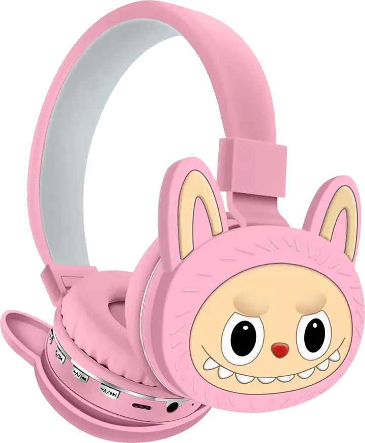 Labubu Shapes Wireless Headphones, Bluetooth 5.3, 3.5mm Audio Port, 15 Hours Playtime, Multiple Colors, AH-806G