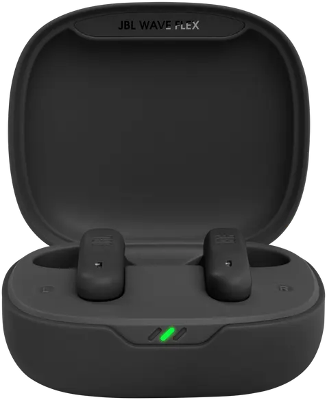 JBL Wave Flex Earbuds, Bluetooth 5.2, Black, Water Resistant, JBLWFLEXBLK