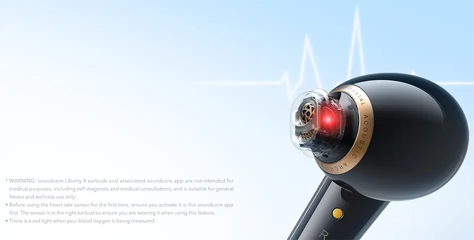 سماعة أذن أنكر ساوند كور ليبرتي 4، بلوتوث 5.3، مقاومة للماء IPX4، تدعم ANC، وقت تشغيل 28 ساعة، أسود، A3953011