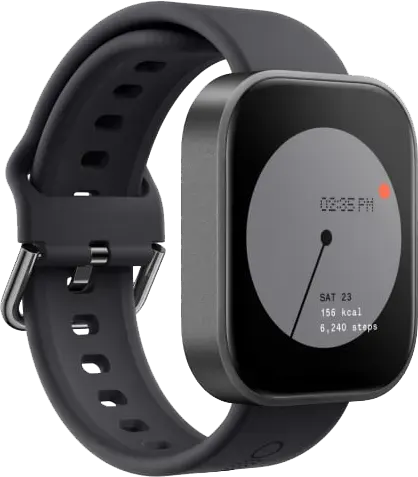 ساعة سي ام اف برو الذكية، شاشة أموليد 1.96 بوصة، بلوتوث 5.3، مكالمات بلوتوث، مقاومة للماء IP68، رمادي غامق ، D395