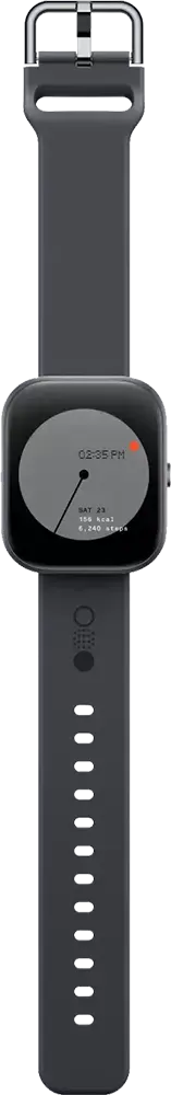 ساعة سي ام اف برو الذكية، شاشة أموليد 1.96 بوصة، بلوتوث 5.3، مكالمات بلوتوث، مقاومة للماء IP68، رمادي غامق ، D395