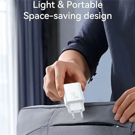 Joyroom Charger, 20W, with Type-C to Type-C Cable, White, 1m, JR-TCF20