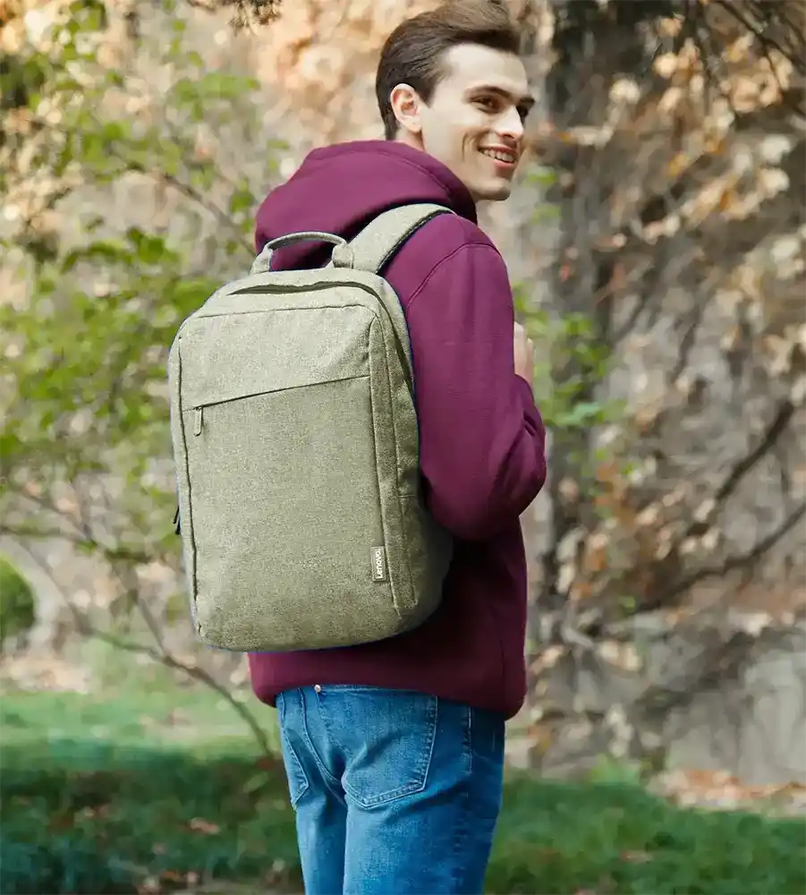 شنطة لاب توب لينوفو، 15.6 انش، بوليستر، مقاومة للماء، أخضر، B210