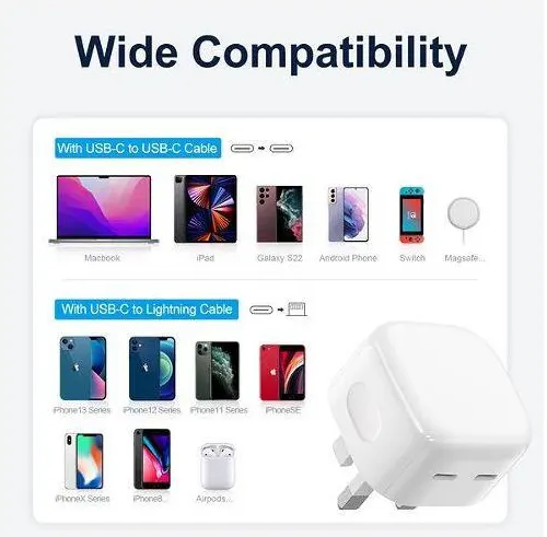 Joyroom Dual-Port Fast Charger, 35W, White, L-2P356