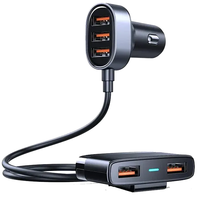 Joyroom USB Car Charger, 31W, 5-Port, Black, JR-CL03