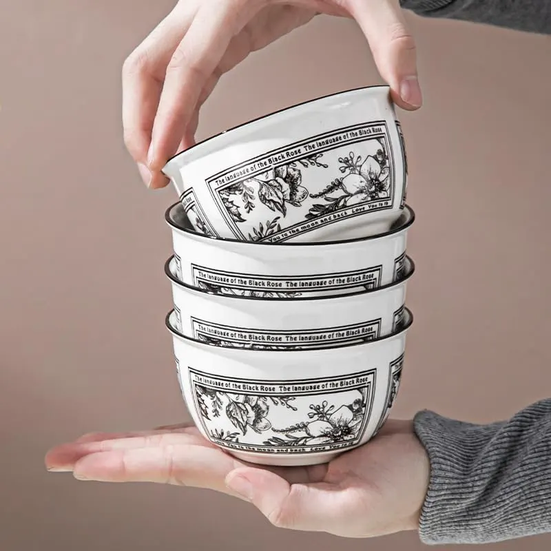 Porcelain Engagement Set, Plate + 4 Bowls, 25-112