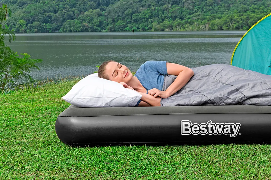 Bestway Tritec Single Inflatable Air Mattress, 188 x 99 x 25 cm, Black, 6713L