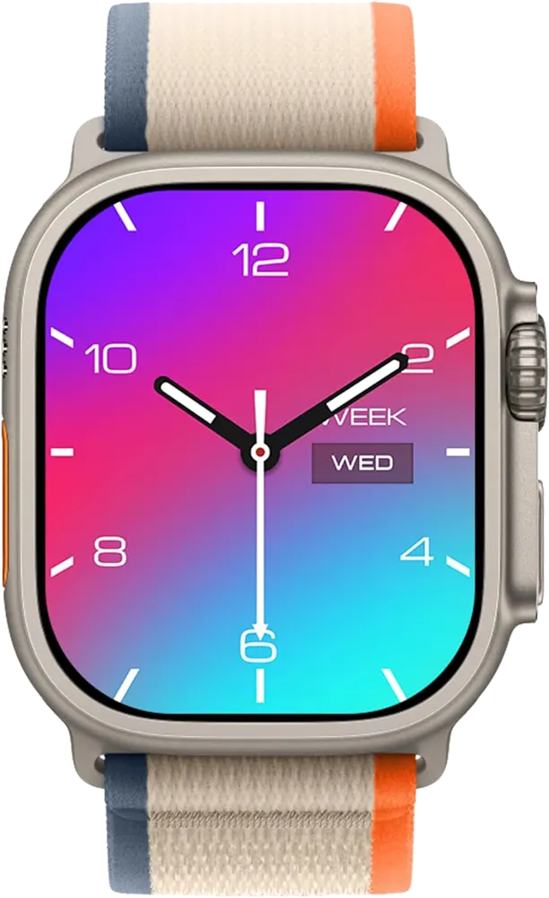 ساعة ذكية كونكت مي ​​X9 بلس ألترا مقاس 49 مم، هيكل من الألومنيوم، حزامان، مقاومة للماء، لون رمادي فضائي