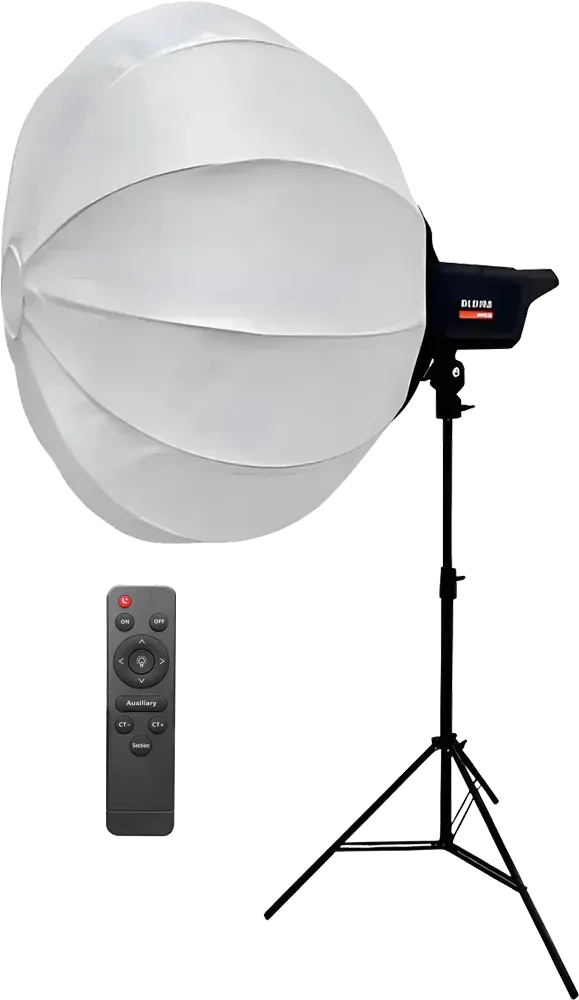Plokama Video Lighting Kit, LED Flood Light, Softball, and Tripod, 2700-6500K, PK-400S
