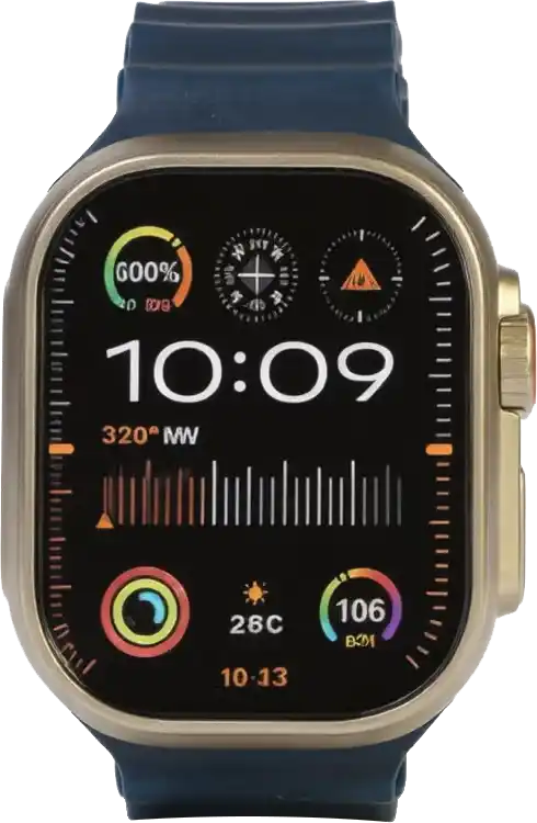 ساعة ذكية كونكت مي ​​X9 بلس ماكس مقاس 49 مم، هيكل من الألومنيوم، حزامان، مقاومة للماء، لون رمادي فضائي