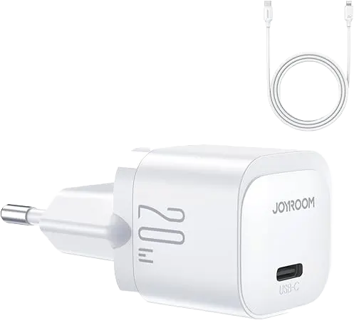 Joyroom Fast Charger, 20W, with Type-C to Type-C Cable, White, 1m, JR-TCF02