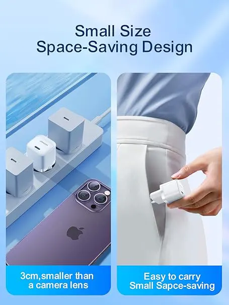 Joyroom Fast Charger, 20W, with Type-C to Type-C Cable, White, 1m, JR-TCF02