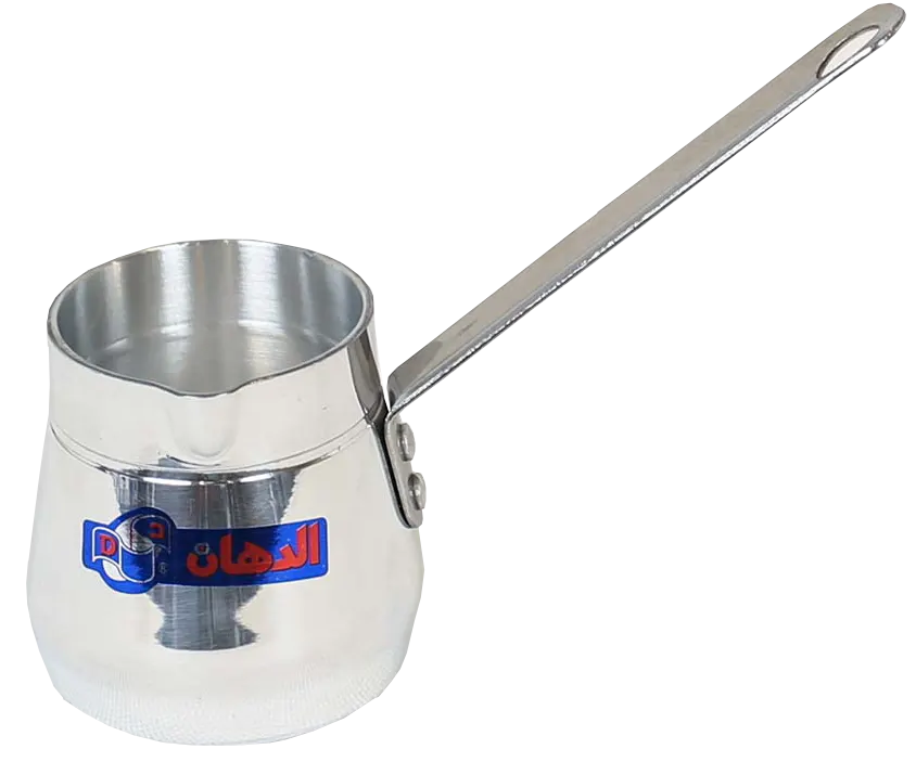 كنكة شاي ألمنيوم من الدهان بيد ستانلس مقاس 2  - فضي