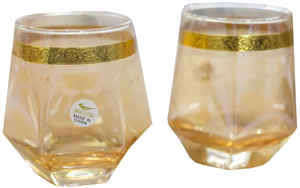 Tea set with thermos, Dekkala Al-Andalus, 7 pieces, white*gold color, model 7316-7