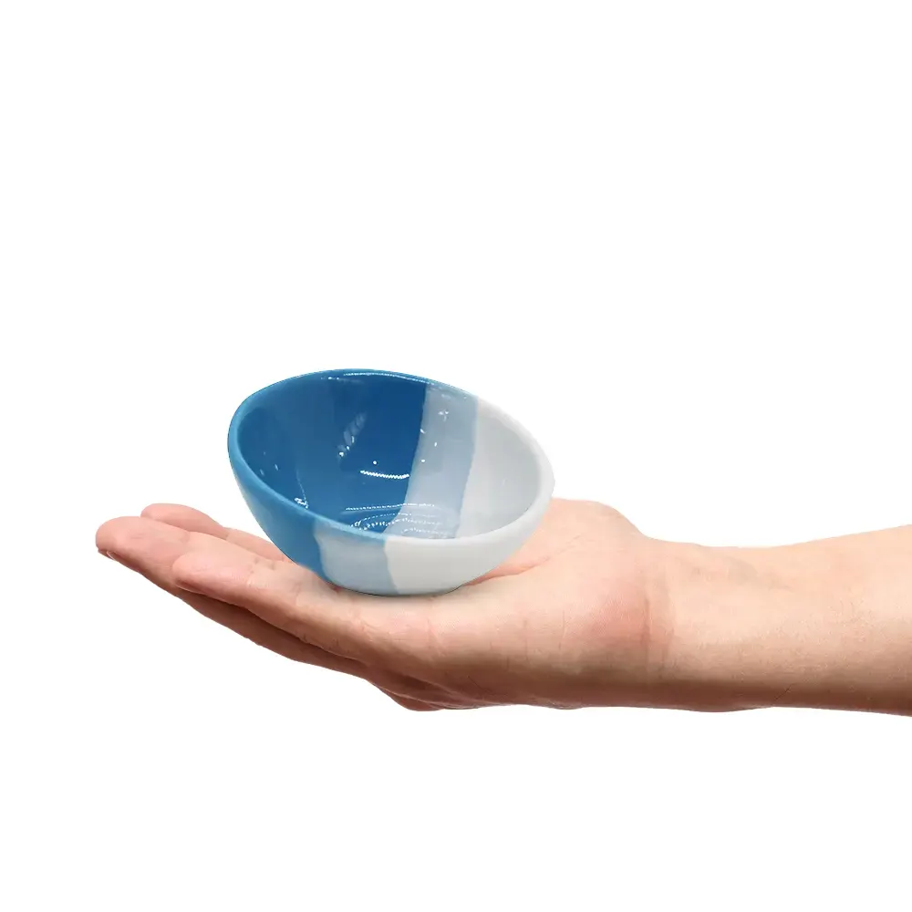 بول بورسلين صوص مدور لبني-ابيض