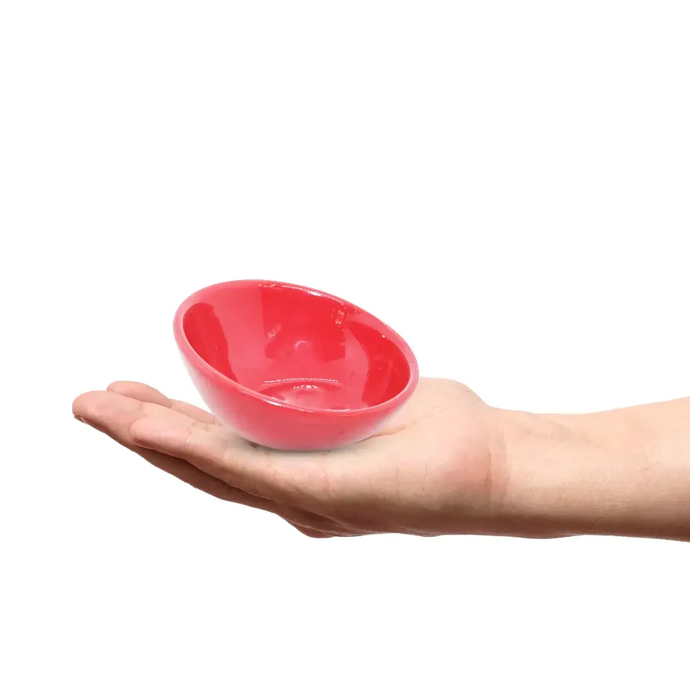 بول بورسلين صوص مدور - أحمر