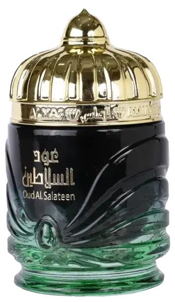 Almas Oud Sultan incense chips, composed of Cambodian oud, cardamom, musk, and Taif rose, 40 grams