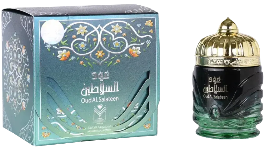 Almas Oud Sultan incense chips, composed of Cambodian oud, cardamom, musk, and Taif rose, 40 grams