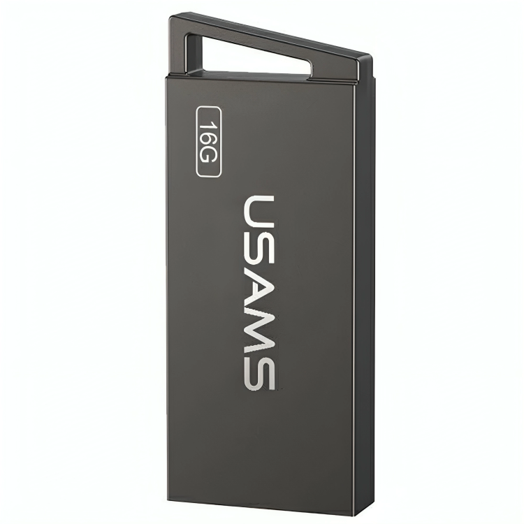 USAMS Flash Drive, 16GB, USB 2.0, Black, ZB205UP01