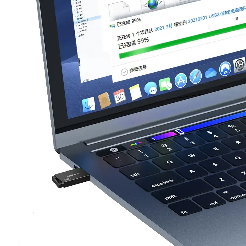 USAMS Flash Drive, 16GB, USB 2.0, Black, ZB205UP01