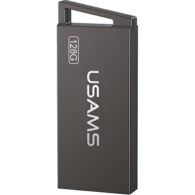 USAMS Flash Drive, 128GB, USB 2.0, Black, ZB208UP01