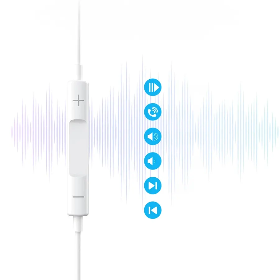 سماعة أذن سلكية من تشويتيك، موصل type-c، صوت ستريو، ميكروفون مدمج، 1.2 متر، أبيض، OC-A012