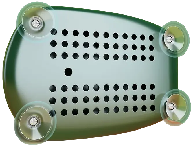 Multifunctional manual peeler, stainless blades, green