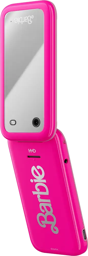 هاتف اتش ام دي باربي ثنائي الشريحة، ذاكرة داخلية 128 ميجابايت، رامات 64 ميجابايت، يدعم شبكة الجيل الرابع LTE، لون بينك