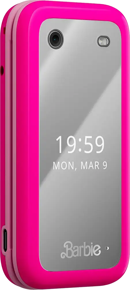 هاتف اتش ام دي باربي ثنائي الشريحة، ذاكرة داخلية 128 ميجابايت، رامات 64 ميجابايت، يدعم شبكة الجيل الرابع LTE، لون بينك