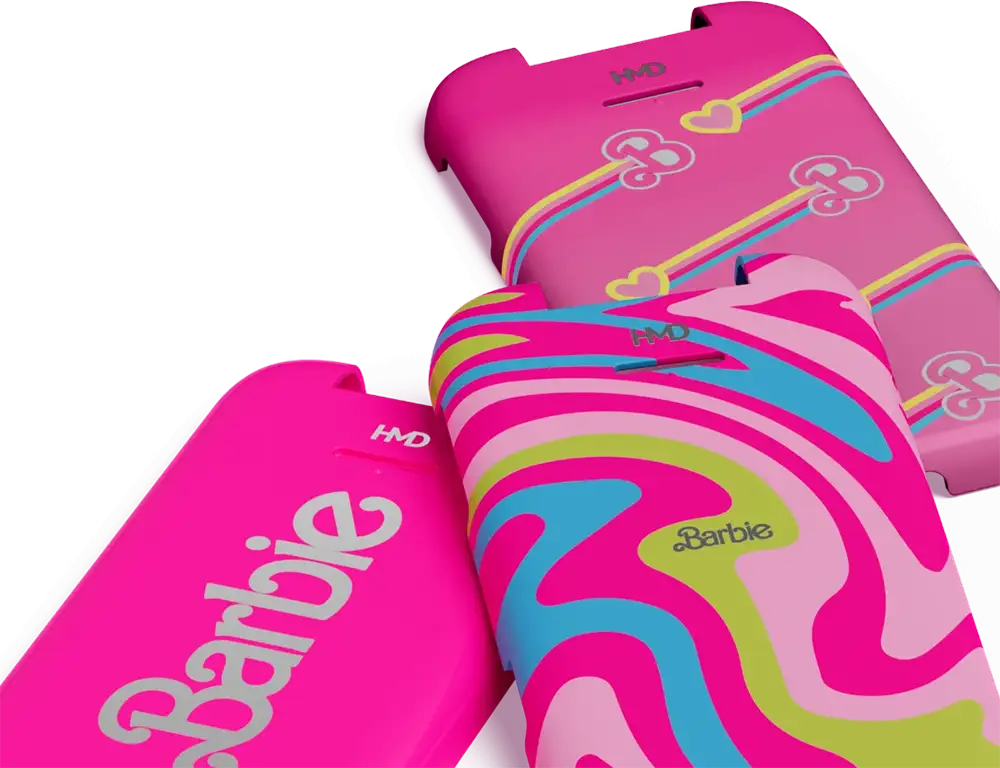 هاتف اتش ام دي باربي ثنائي الشريحة، ذاكرة داخلية 128 ميجابايت، رامات 64 ميجابايت، يدعم شبكة الجيل الرابع LTE، لون بينك